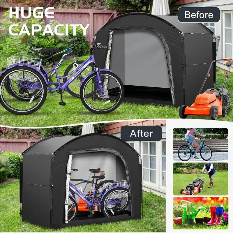 Bicycle tent outdoor storage