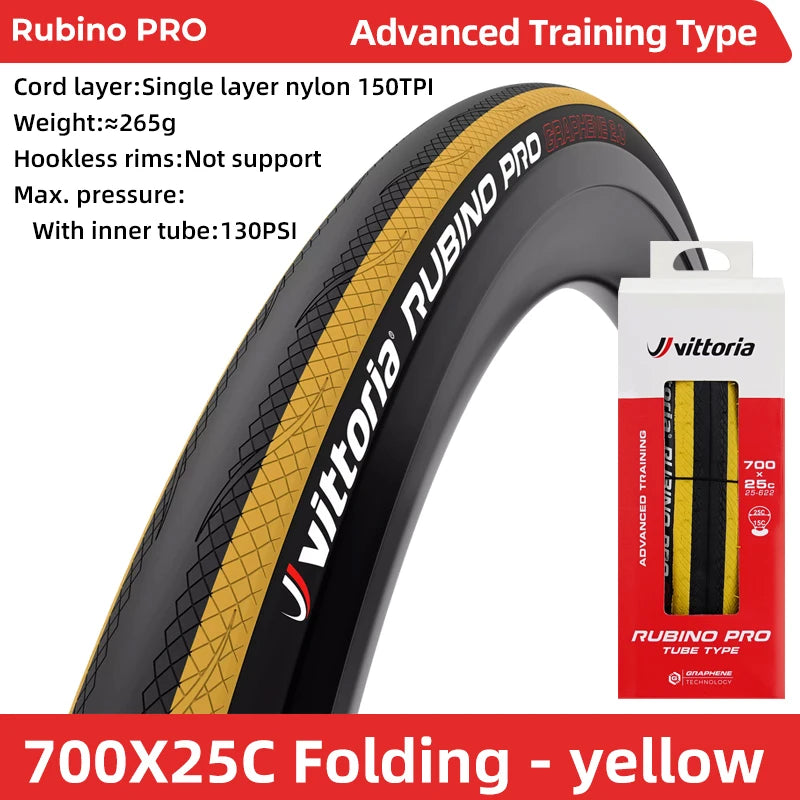 Vittoria Rubino Pro IV Road Bicycle Tires Folding Tube Type 25-622
