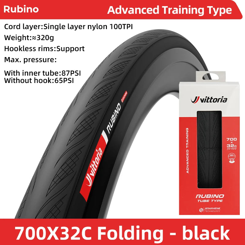 Vittoria Rubino Pro IV Road Bicycle Tires Folding Tube Type 25-622