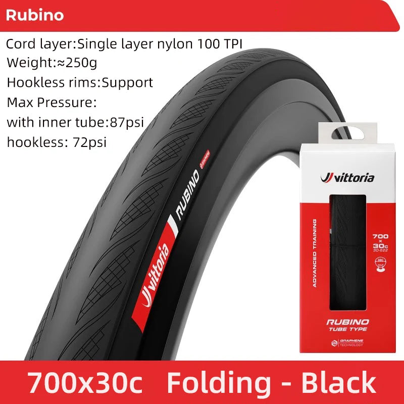Vittoria Rubino Pro IV Road Bicycle Tires Folding Tube Type 25-622