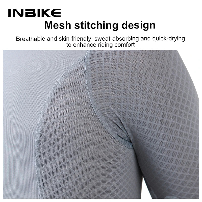 INBIKE Summer Women Short-sleeved Cycling Jersey Quick Dry MTB Top Bike Riding Shirts for Women MTB Jersey Clothing with Pockets