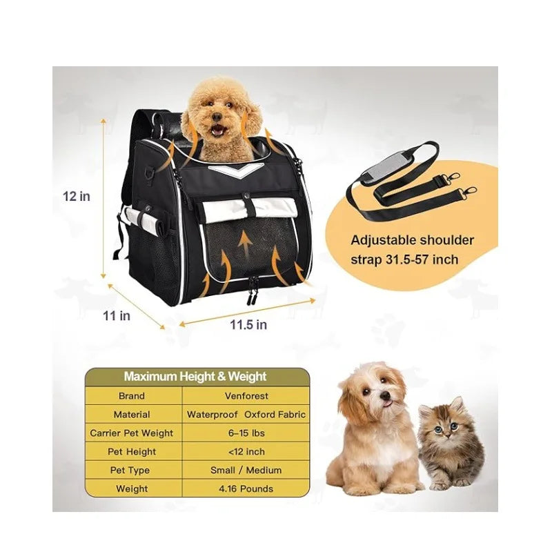 Dog Bicycle Basket Foldable Cat Dog Bicycle Strap Waterproof Pet Backpack Car Front Puppy Backpack