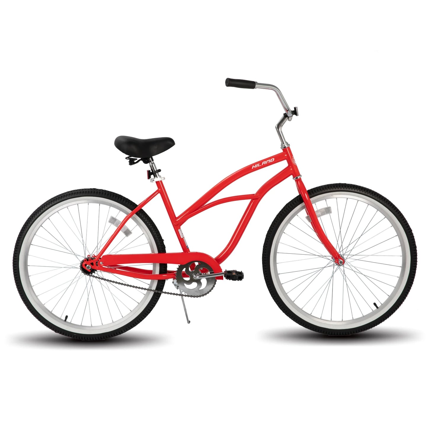 HILAND 26 Inch Womens Beach Cruiser Bike, Single Speed