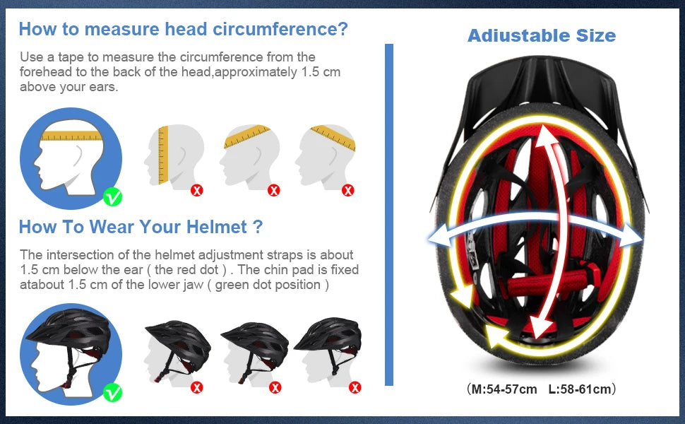 Bike Helmet, Bicycle Helmet for Adult Men & Women