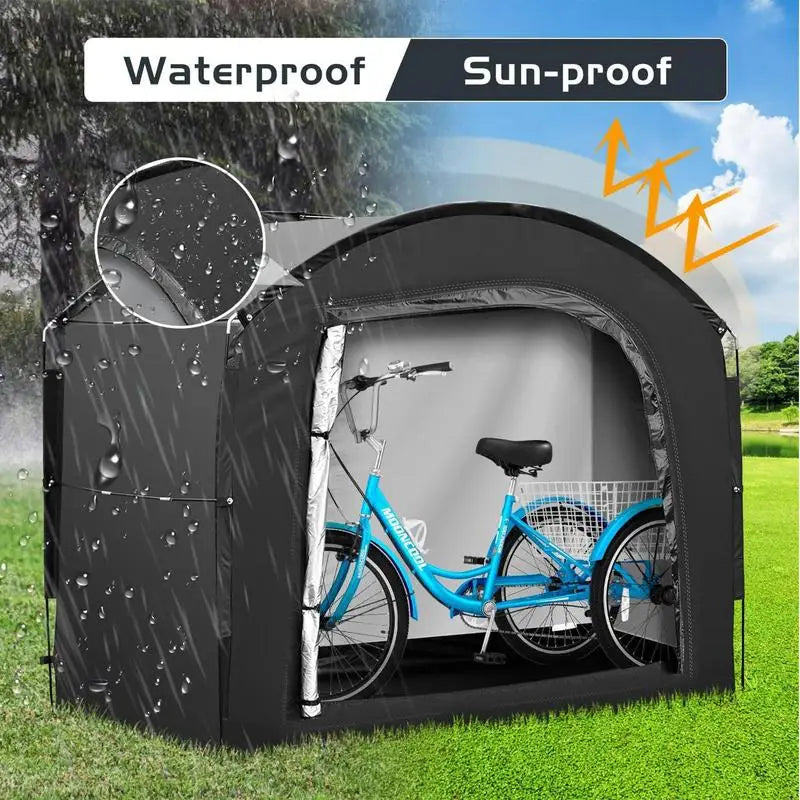 Bicycle tent outdoor storage