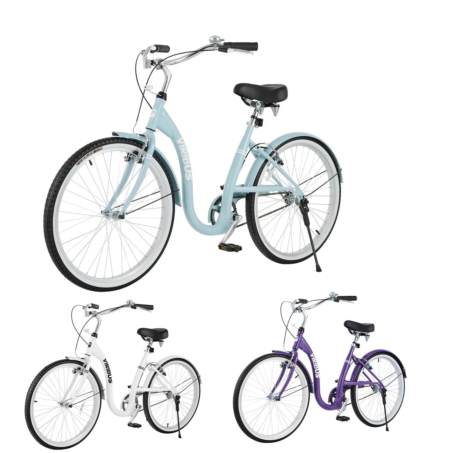 tep Through Women Bicycle Adult Beach Cruiser