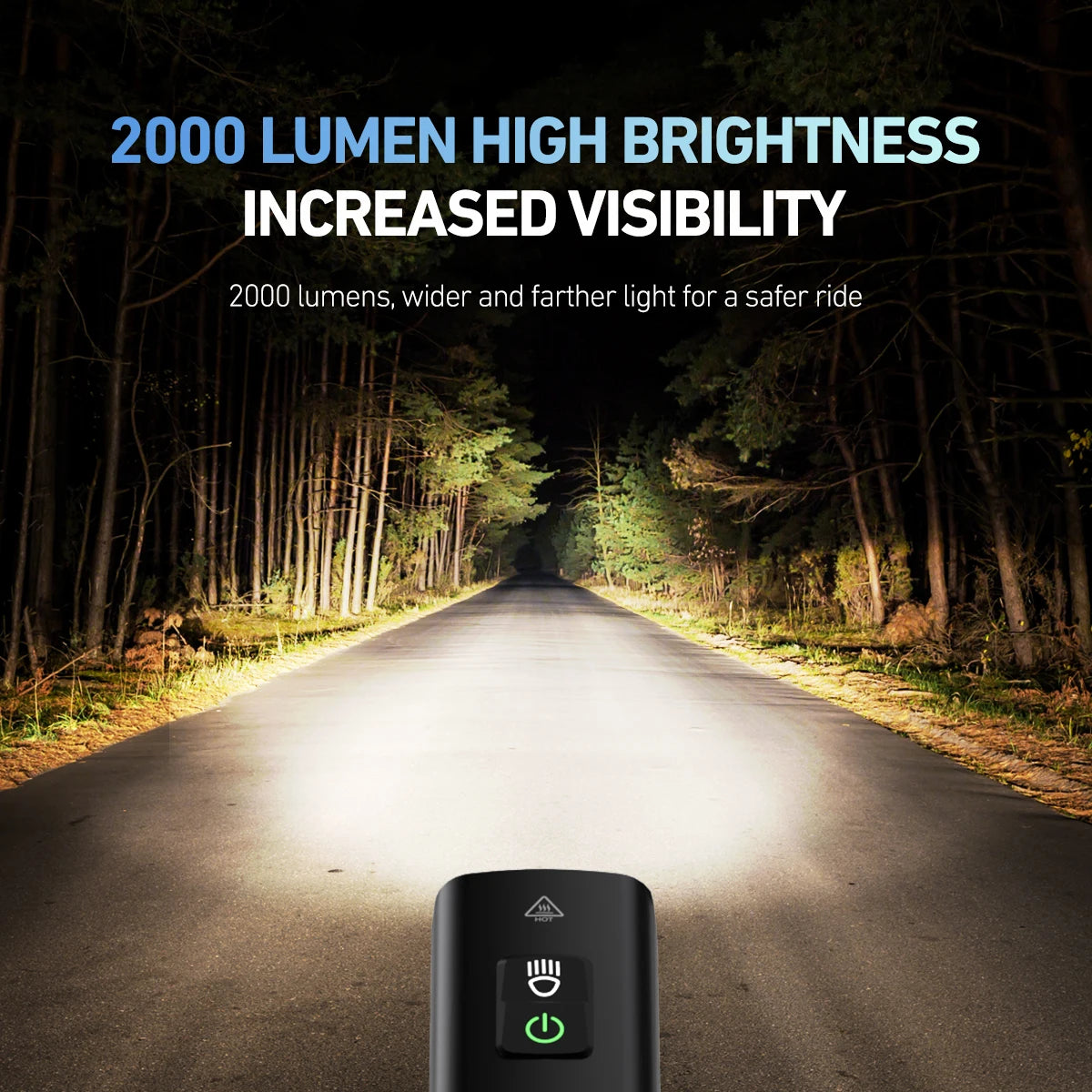 2000 Lumens CYCLAMI Bike Headlight