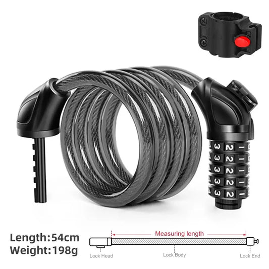 Xunting Bike Cable Lock 54cm Bike Locks Cable 5 Feet Coiled