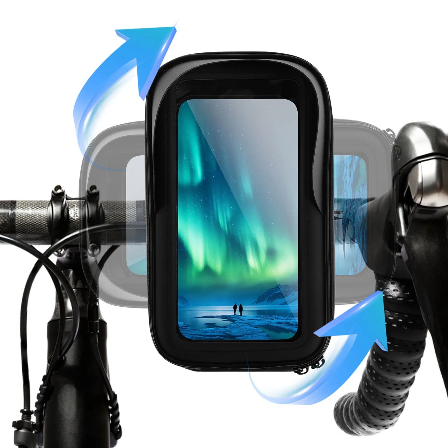 Bike Phone Holder Bag Touch Screen Bag Waterproof 360° Rotating
