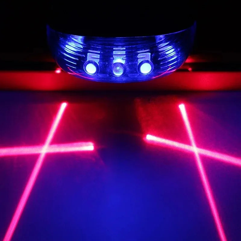 Bicycle Bike LED Lights 2 Lasers 5 LED Waterproof Cycling Taillight