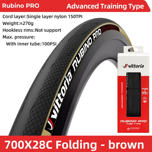 Vittoria Rubino Pro IV Road Bicycle Tires Folding Tube Type 25-622
