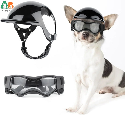 ATUBAN Dog Helmet and Dog Goggles for Small Dogs
