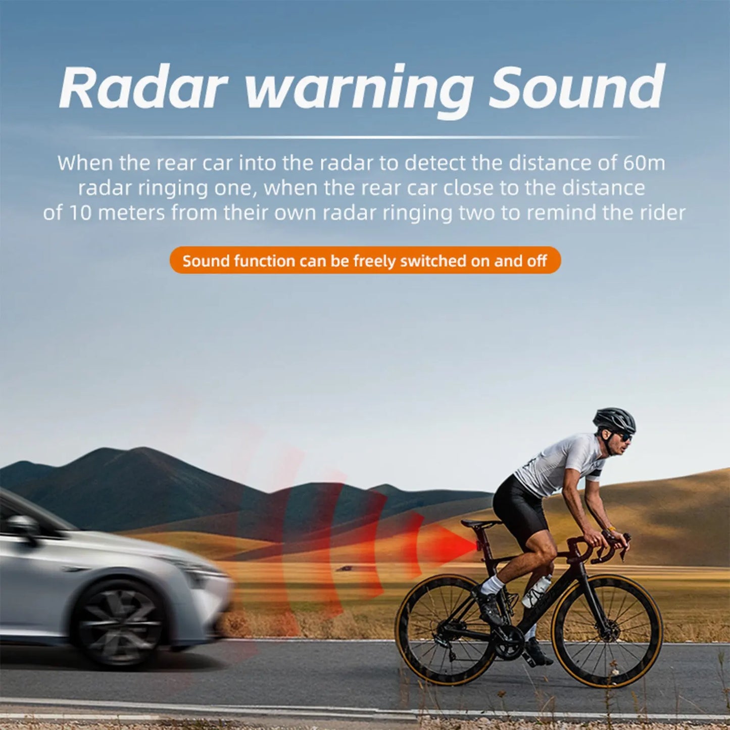 CLAMMILY Bicycle Intelligent Radar Taillight Bike Smart Brake