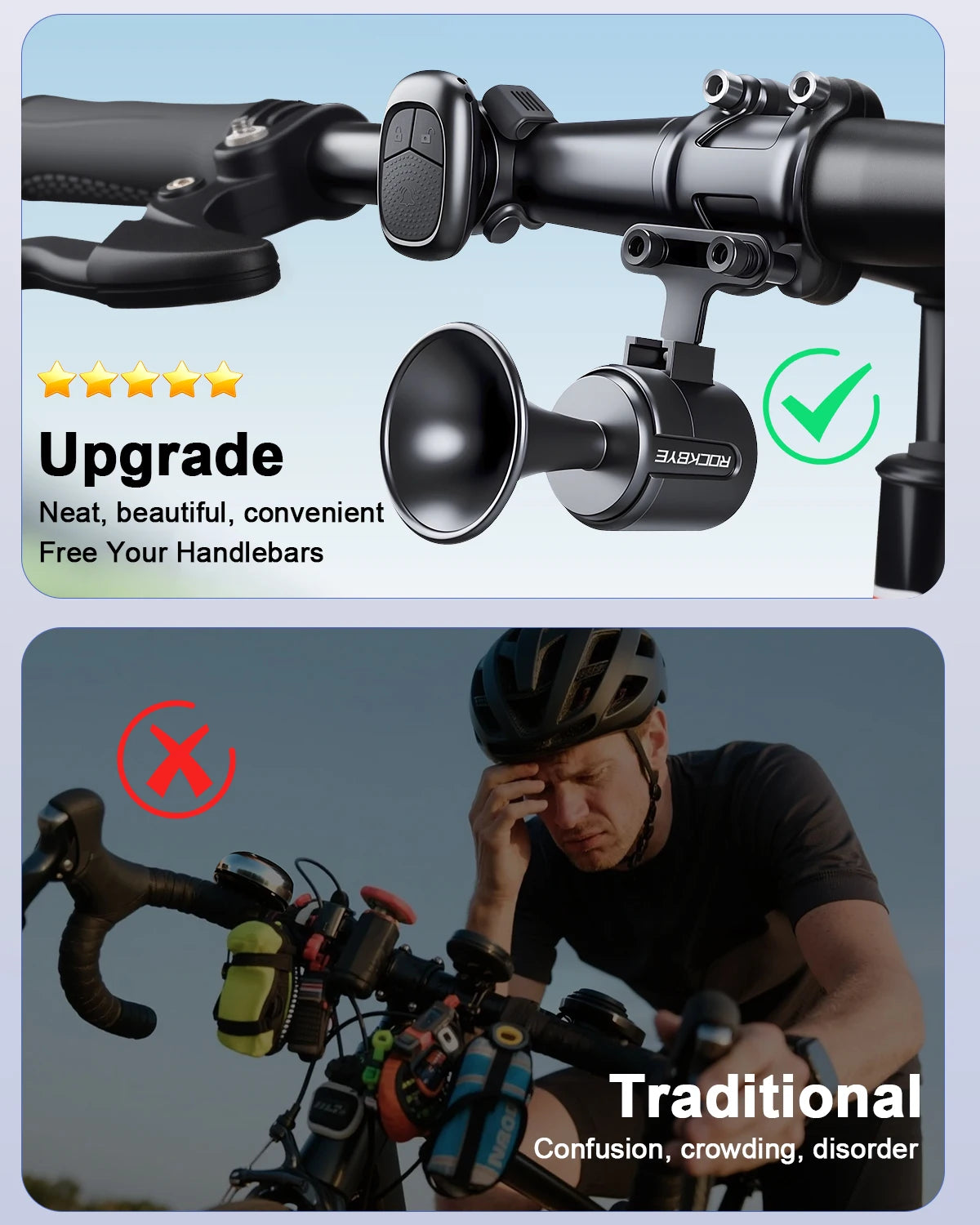 Bike Bell With Remote Control For Adults Kids Scooter Ebike