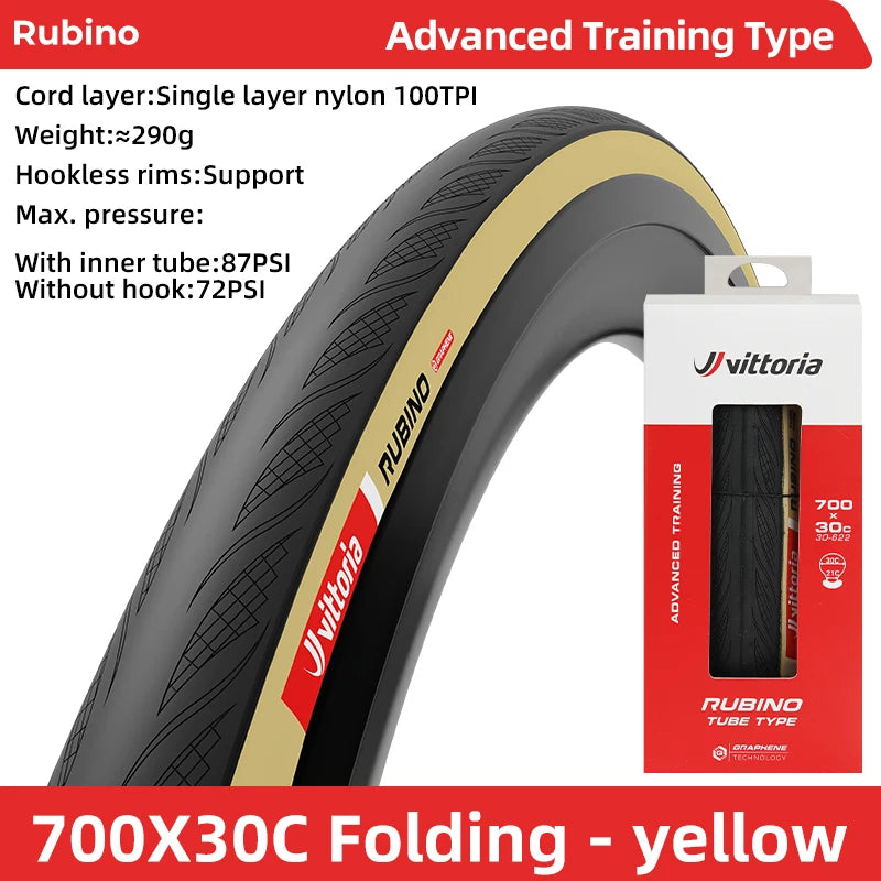 Vittoria Rubino Pro IV Road Bicycle Tires Folding Tube Type 25-622