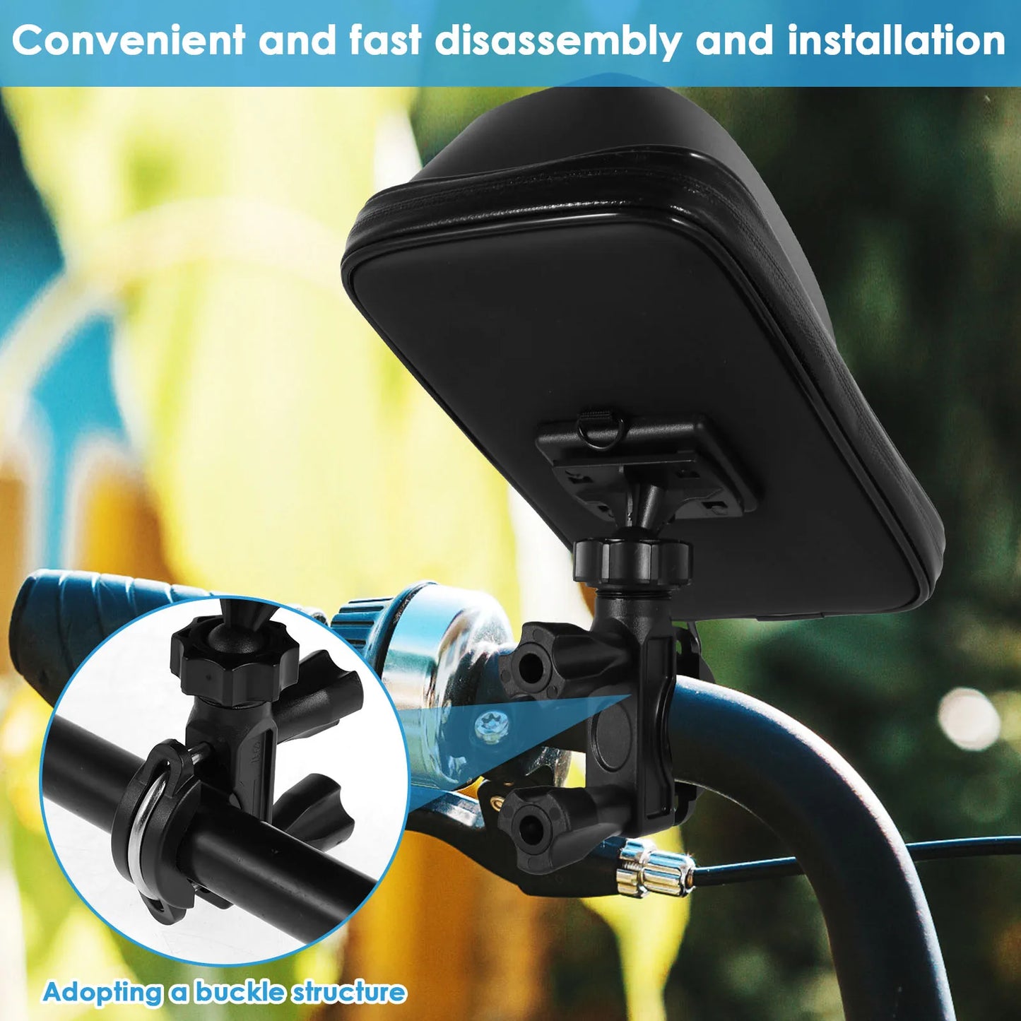 Bike Phone Holder Bag Touch Screen Bag Waterproof 360° Rotating