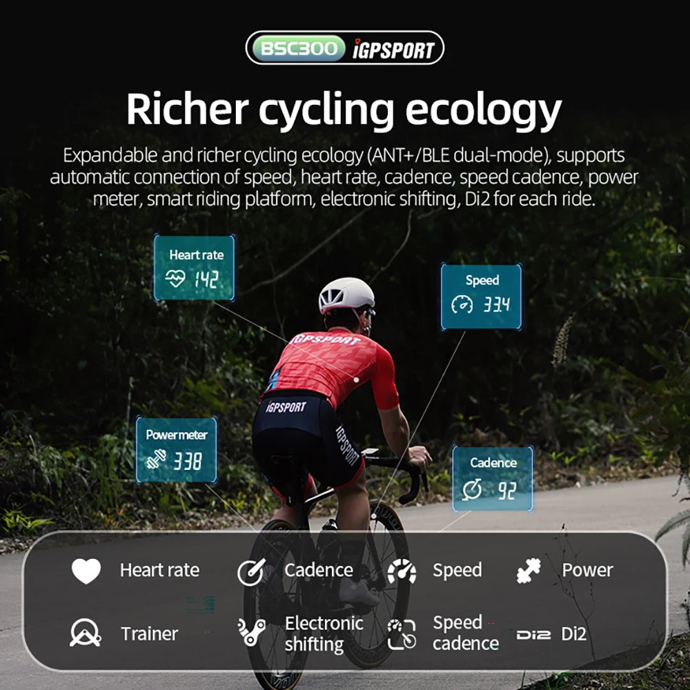 BSC300 GPS Bike Computer Cycling